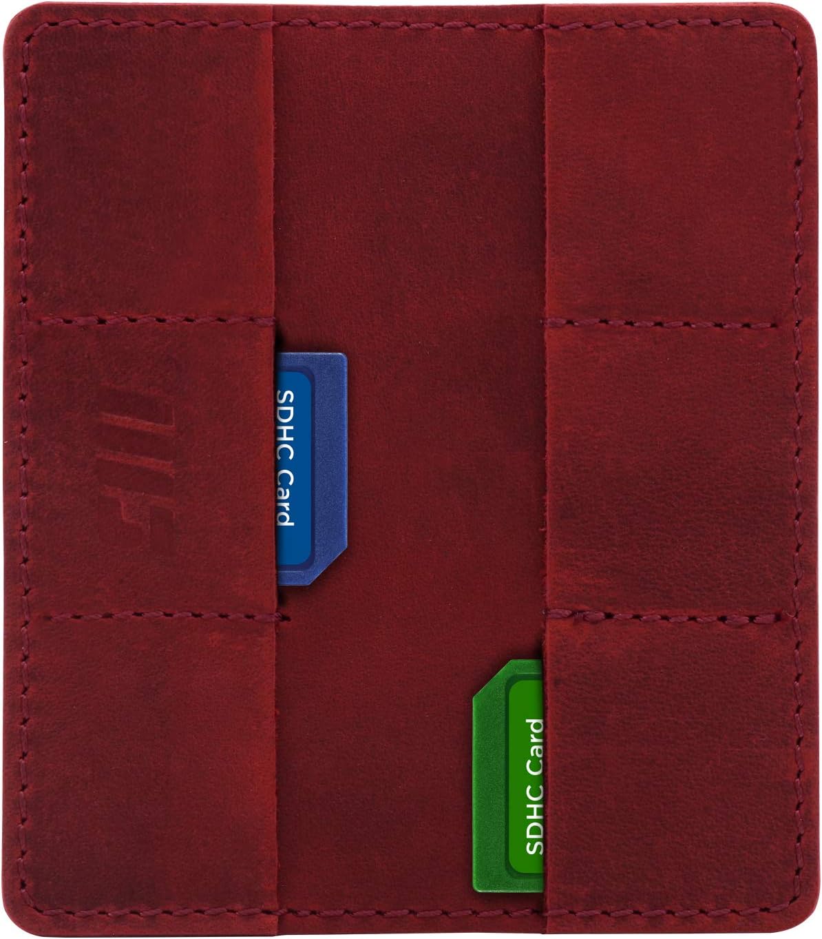 MegaGear Leather SD Card Holder with 12 Card Slots