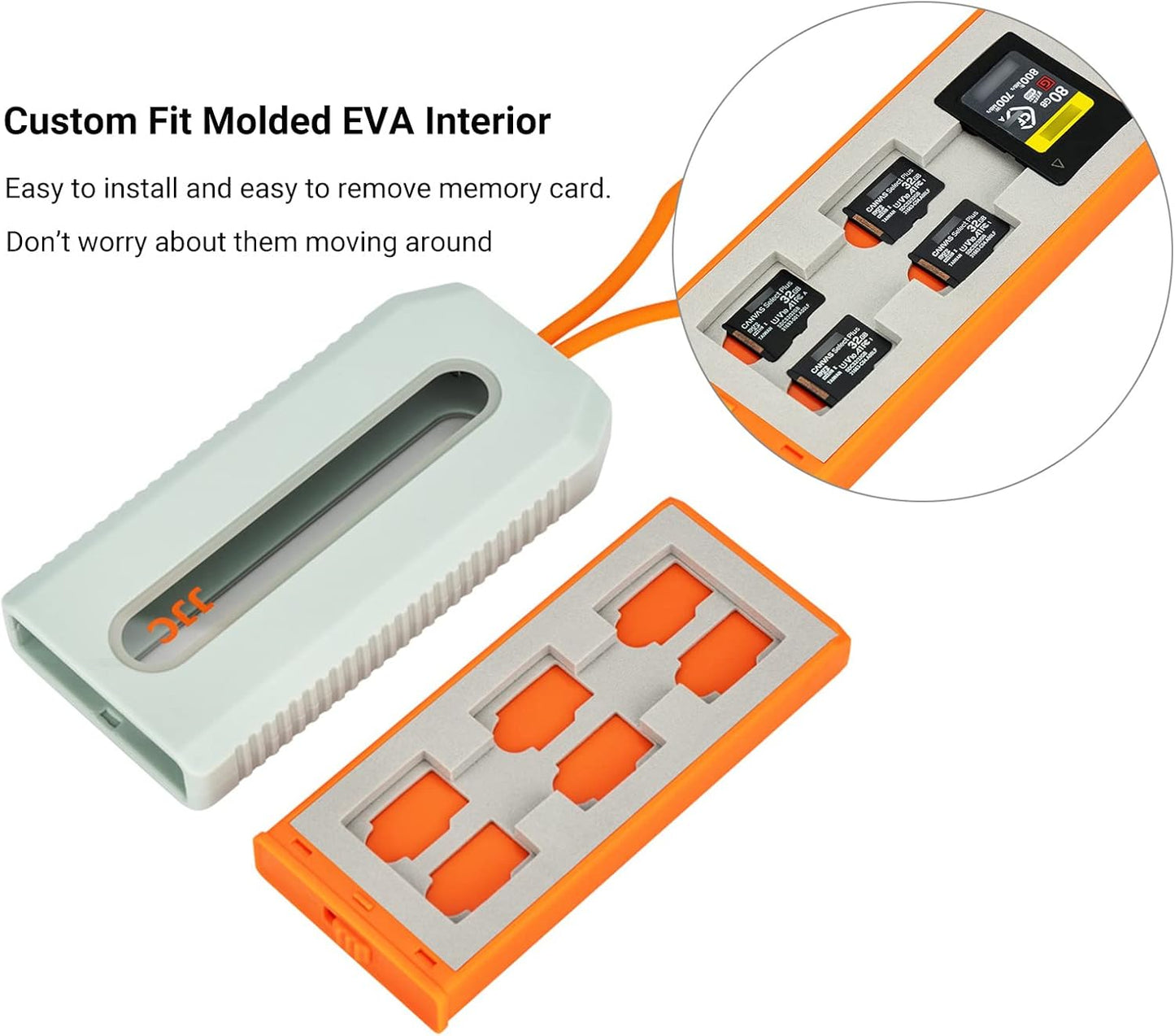 Memory Card Case for 6 CFexpress Type A Cards and 12 Micro SD Cards, Pop-up and Transparent Window Design, Micro SDHC/Micro SDXC/TF Card Holder, Micro SD and CFexpress Type-A Card Organizer
