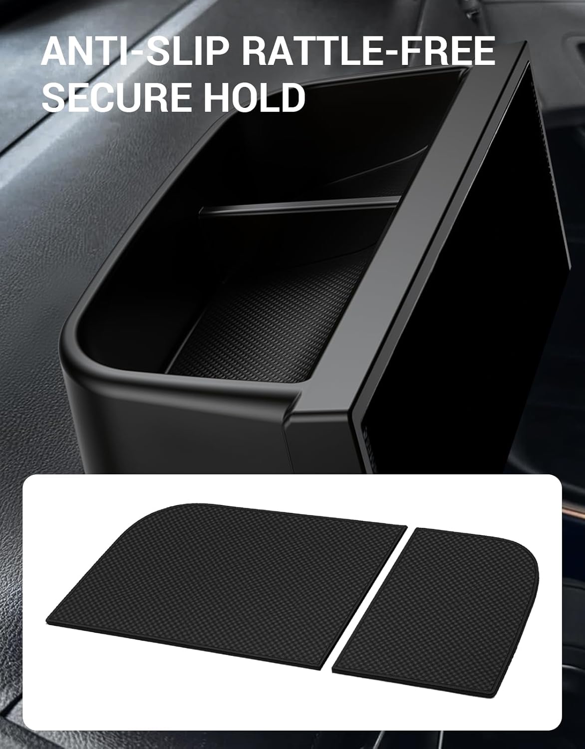 Ecarzo Dash Tray Phone Holder for 2025 2026 Toyota Sienna 8.0 inches Screen, Custom Fit Behind Screen Dashboard Organizer, Dash Console Storage Tray with Non-Slip Liner (NOT for 12.3-Inch Display)