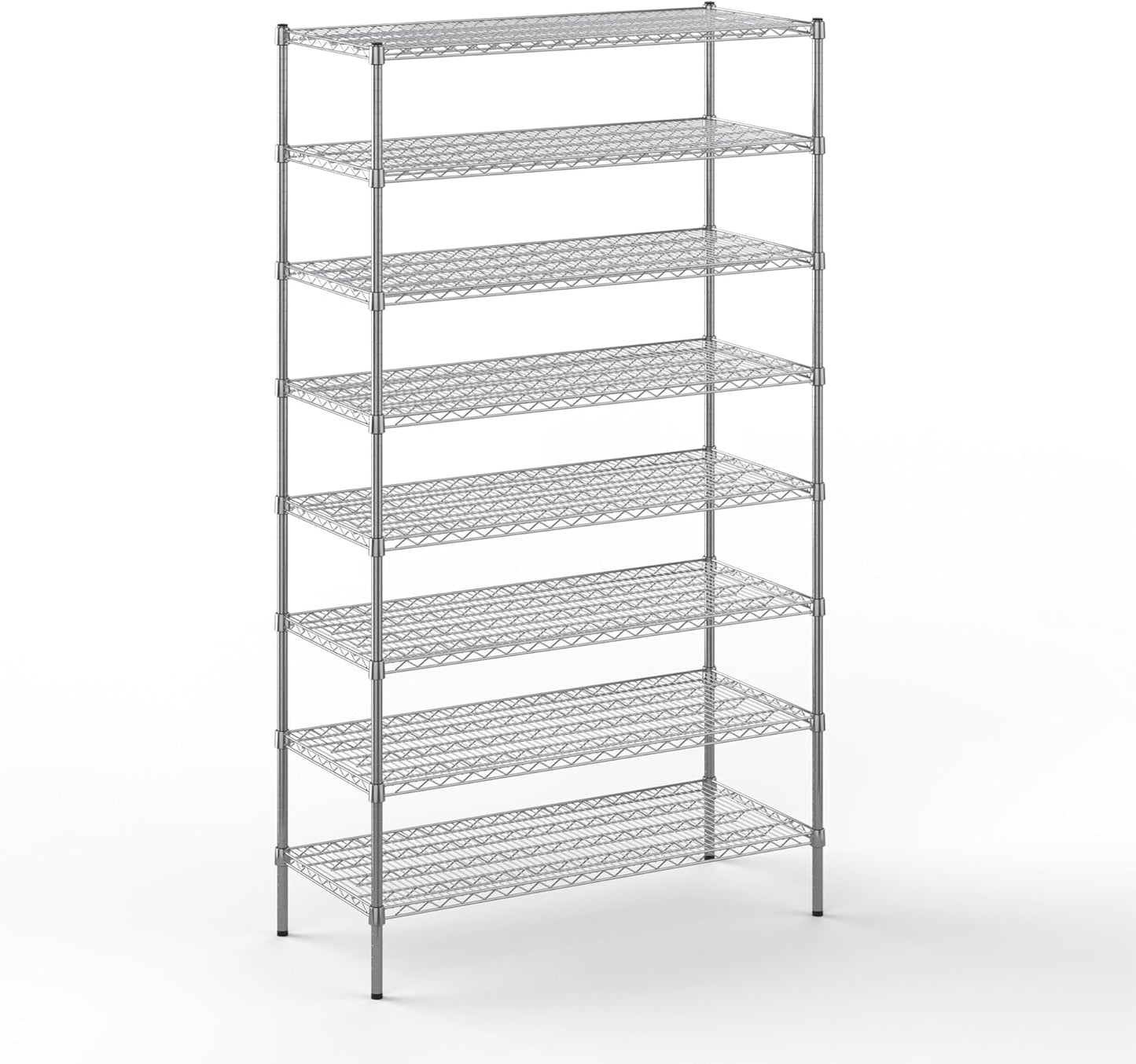 21" Deep x 48" Wide x 86" Height Wire Shelving Kit | 8-Tier | NSF Commercial Storage Rack Unit