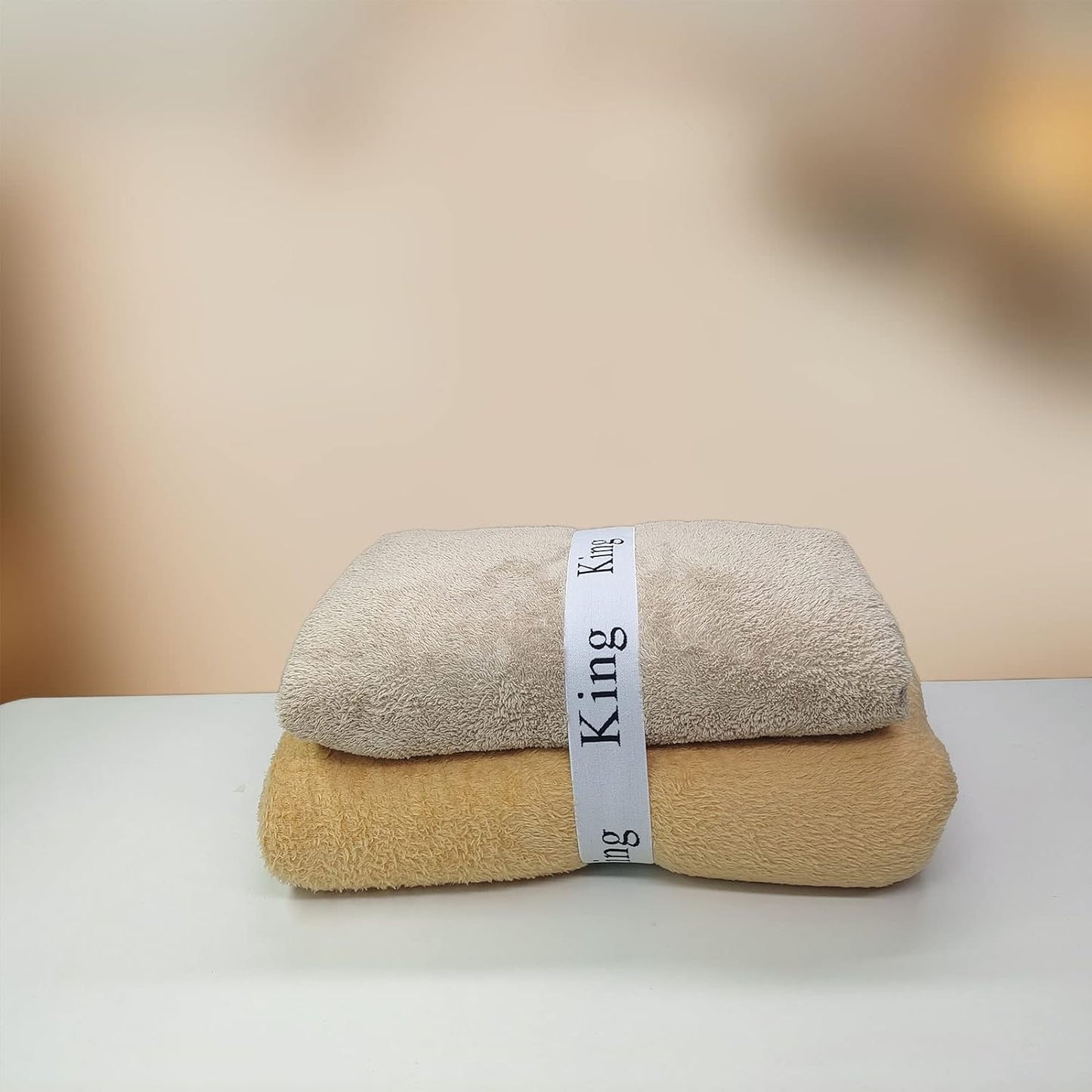 2-Piece Bed Sheet Organizer Bands - Sheet Keepers Linen Labels for Bedding, Closet Storage (King)