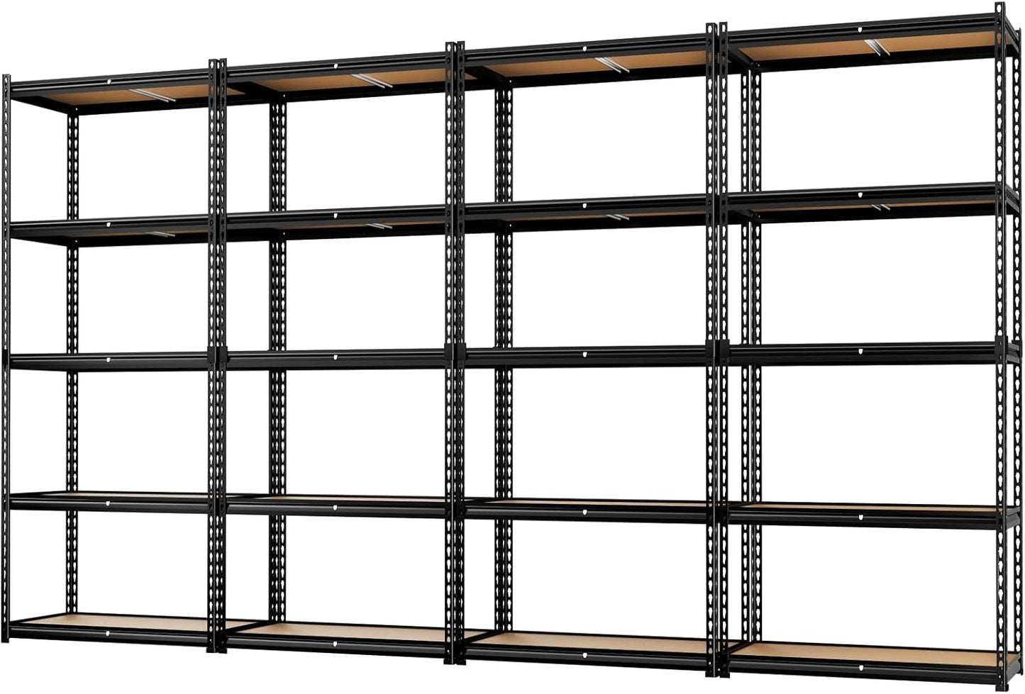 LEVELEVE 5-Tier Heavy Duty Storage Shelving Unit, 2020 lbs Capacity, Adjustable Metal Utility Shelf, 48" L x 18" W x 73" H for Garage, Kitchen, Pantry, Basement, Bathroom, Laundry,4 Pack