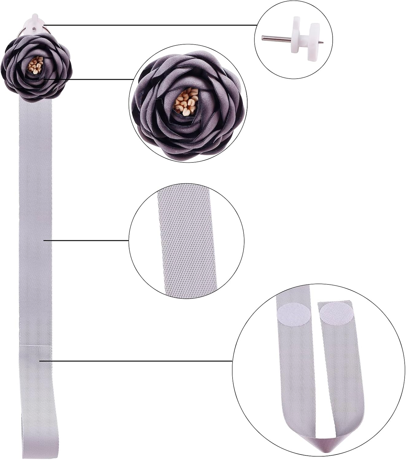 6PCS Bow Holder Hair Bow Organizer,Baby Decorative Hair Accessories Organizer,Flower Hair Clips Storage Bow Holder for Girls Hair Bows,Room Nursery Wall Hanging Decors (hua-6-B) (hua-6-B) (hua-6-H)
