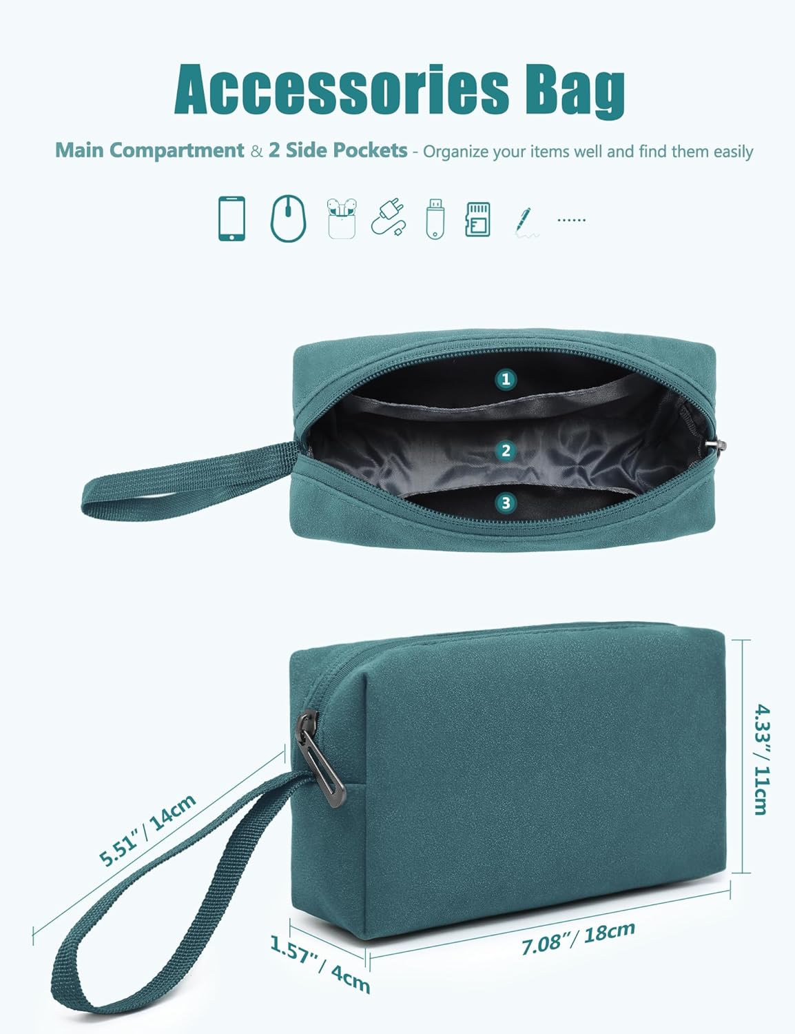 HYZUO 13.3-14 Inch Laptop Sleeve Case Bag with Adjustable Stand for MacBook Pro 14 M5/M4/M3/M2/M1 Pro/Max 2026-2021, MacBook Air/Pro 13.3, 13.8-13.5 Surface Laptop, with Pouch, Dark Green