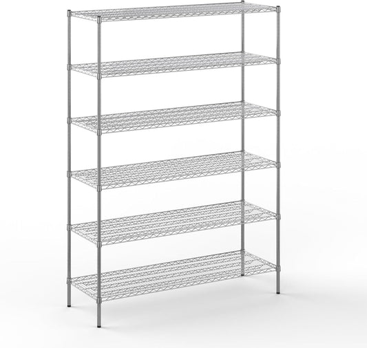 21" Deep x 60" Wide x 86" Height Wire Shelving Kit | 6-Tier | NSF Commercial Storage Rack Unit