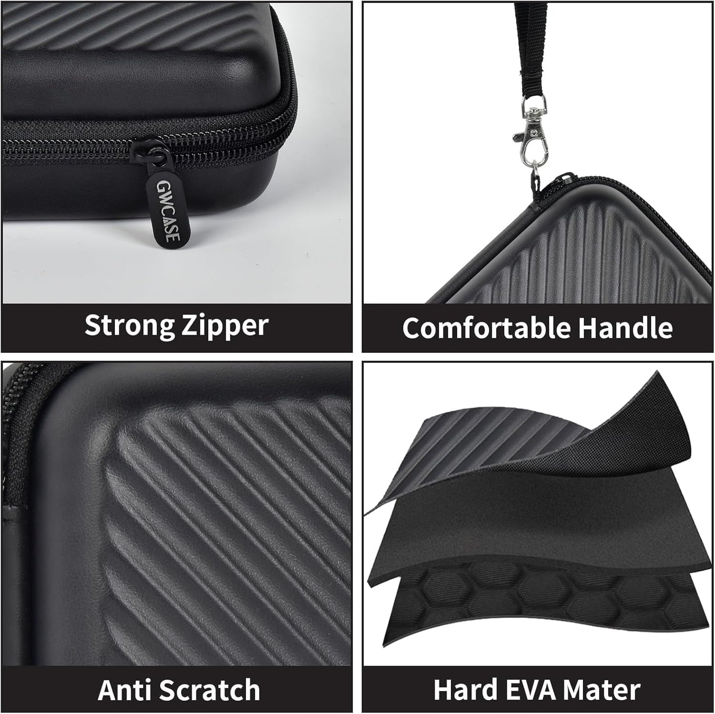 External Hard Drive Case Compatible with Seagate 1TB 2TB 4TB /for UnionSine/for Toshiba/for WD Elements Portable HDD SSD Solid State Hard Drive, SD Cards & USB Drives Holder Organizer (Box Only)