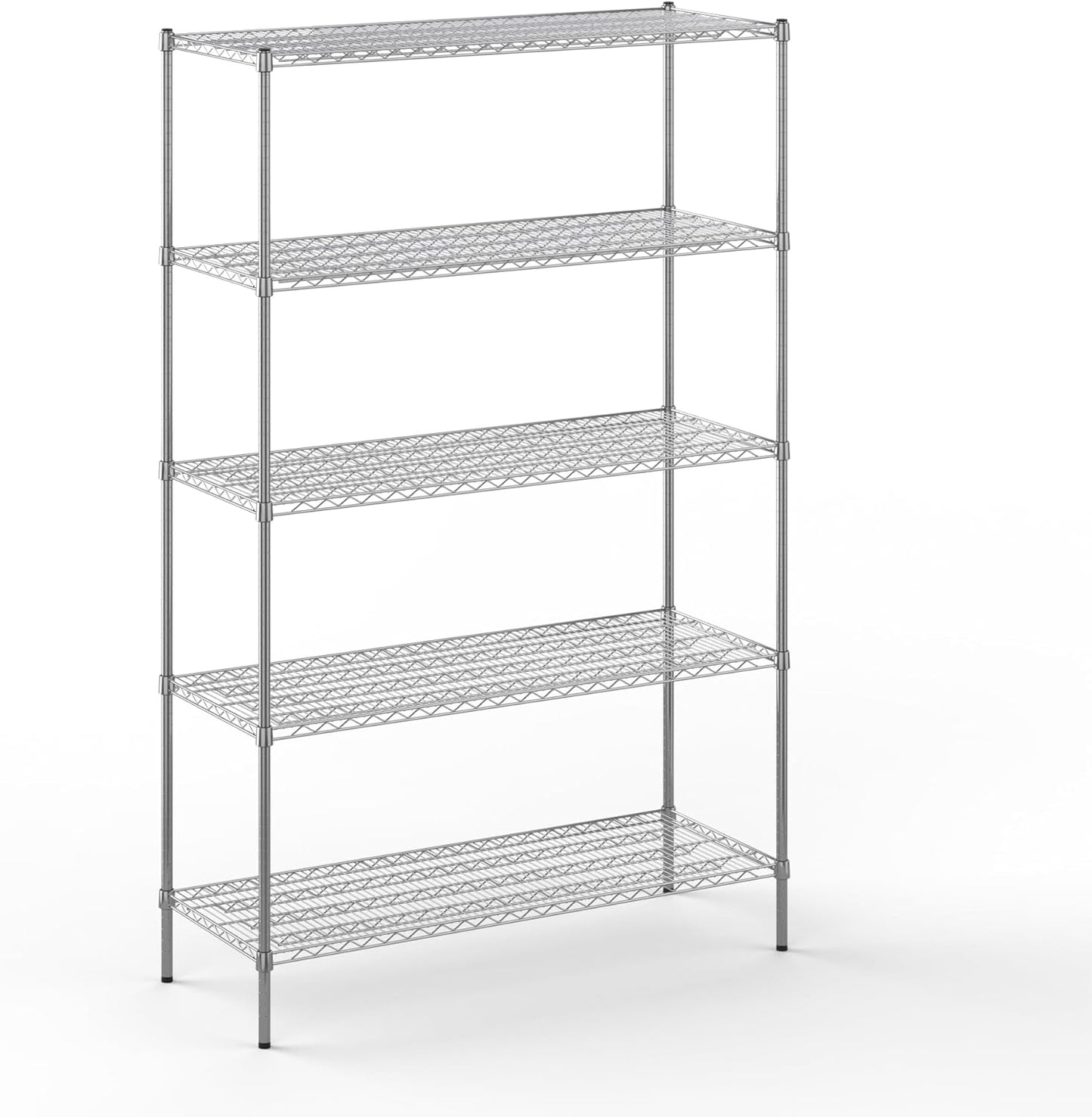 21" Deep x 54" Wide x 86" Height Wire Shelving Kit | 5-Tier | NSF Commercial Storage Rack Unit