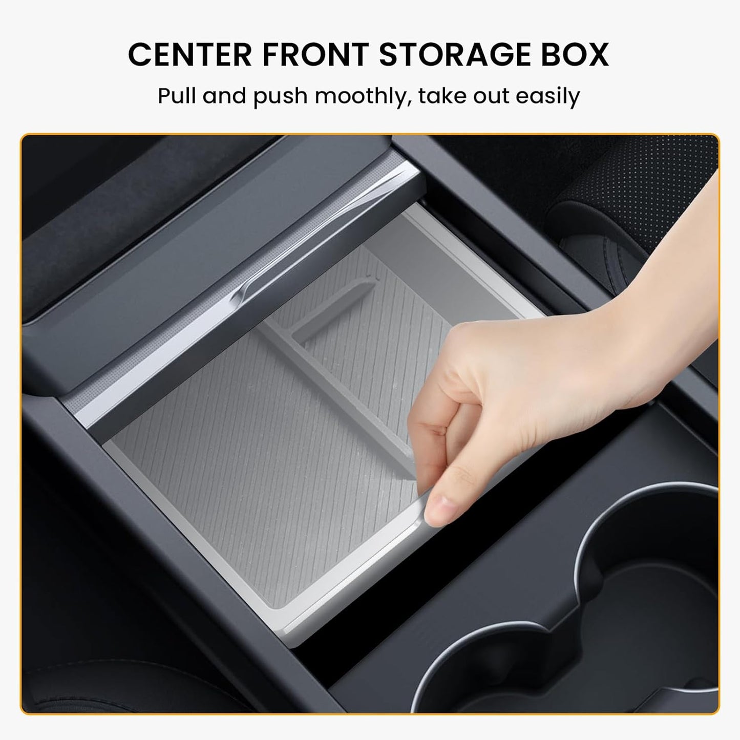 6PCS Center Console Organizer Tray for Tesla Model 3 Highland 2024 2025 Car Accessories with Armrest Storage Tray, Hidden Storage Box, Cup Holder Insert, Camera Privacy Cover, Glove Box Hook