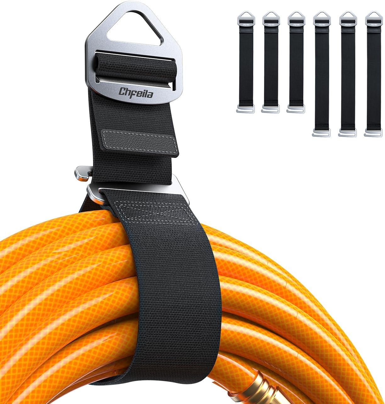2025 Stocking Stuffers for Men, 6 Pack One Hand Operate Gravity Tighten Extension Cord Holder Organizer, Hose Rope Storage Straps, Workshop Garage Organization Gadgets Tools, Christmas Gifts for Dad