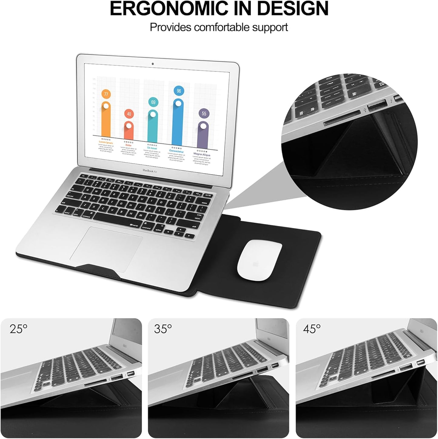 15.6" Laptop Sleeve-Compatible with MacBook Pro 16/15.4'' MacBook Pro 15, Mac Air 15 - Waterproof Soft 15 16 inch pc case for HP, Dell, 15 inch Laptop Sleeve case,Black