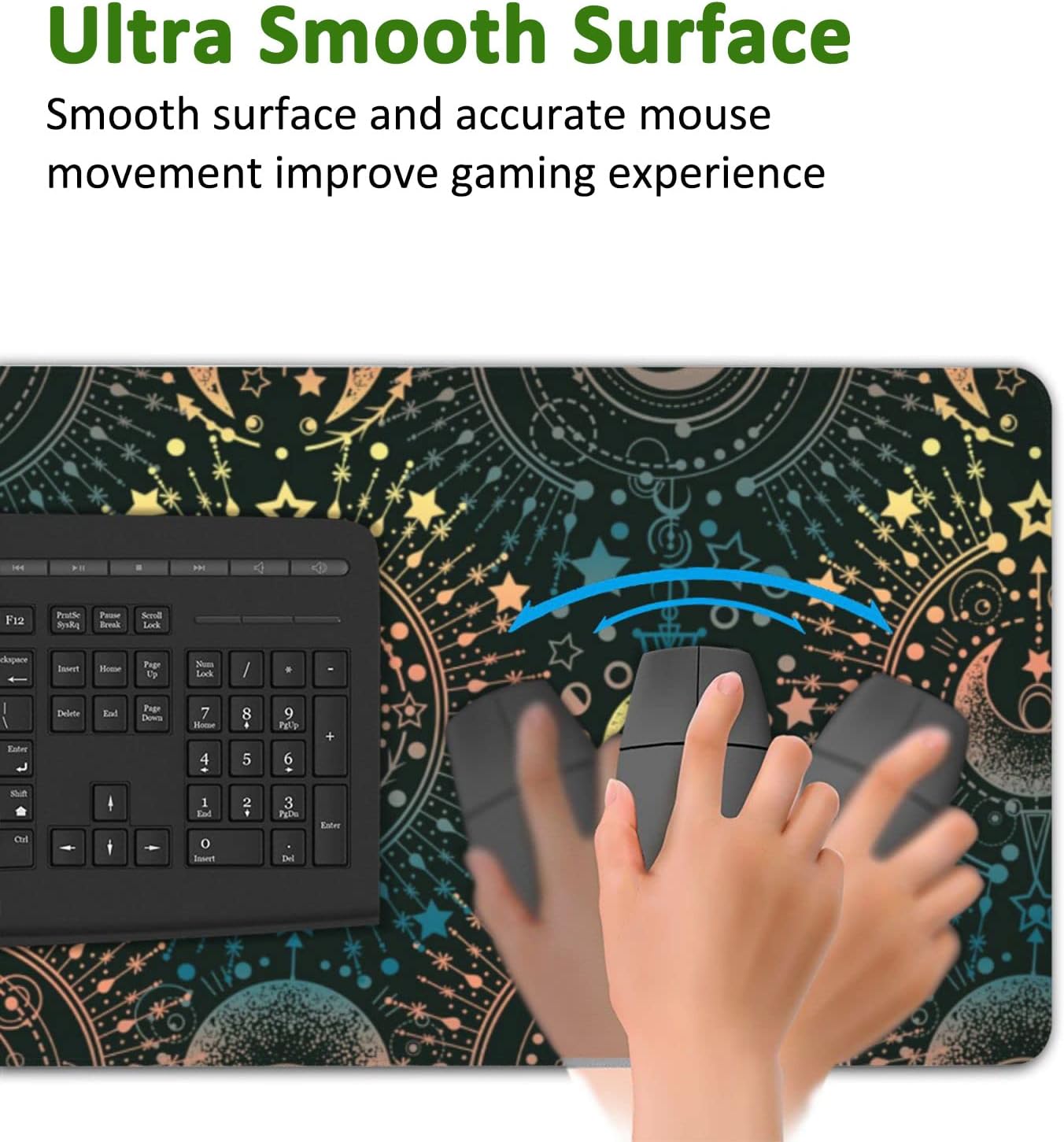 Alchemy Magical Astrology Gaming Mouse Pad XXL Large Desk Mouse Pad Keyboard Mat with Stitched Edges Waterproof Non-Slip Desk Mat for Laptop,Keyboard,Computer 35.4 * 15.7 Inch
