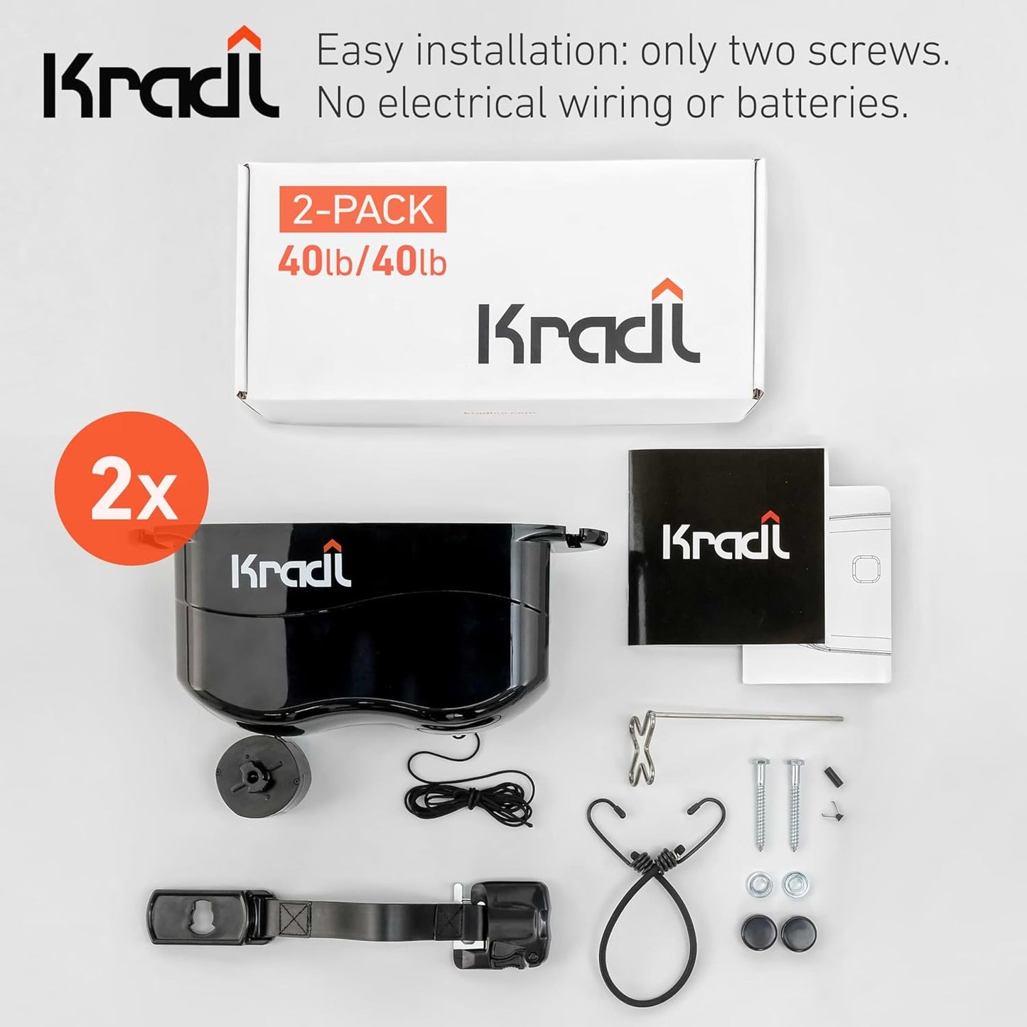 Kradl - Ceiling Mount Bike Lift and Rack. Bicycle Storage Hoist Without Electricity, Clumsy Ropes or Pulleys.