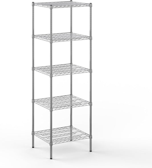 21" Deep x 24" Wide x 74" Height Wire Shelving Kit | 5-Tier | NSF Commercial Storage Rack Unit