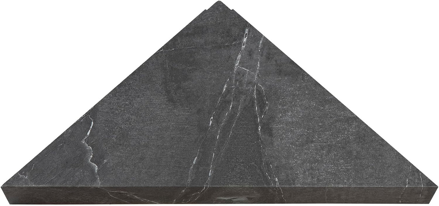 Palisade Vinyl Waterproof Corner Shower Shelf in Cracked Slate/Urban Quarry