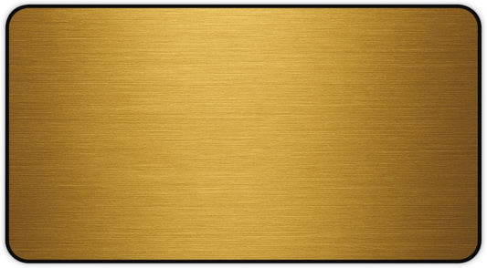 Brushed Metal Texture Desk Mat - Extended Mouse Pad & Desk Pad, Neoprene Surface, Non-Slip Rubber Base, Stitched Edges, Desk Protector for Keyboard & Mouse (Gold, 12x22)
