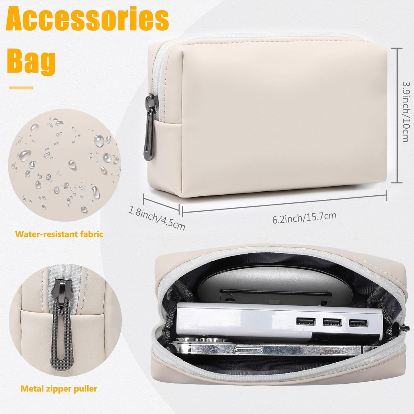 HYZUO 13.3-14 Inch Laptop Sleeve Case with Stand Feature for MacBook Pro 14 M5/M4/M3/M2/M1 2026-2021, MacBook Pro/Air 13.3, 13.5" 13.8" Surface Laptop, HP Spectre X360 13/14, Beige