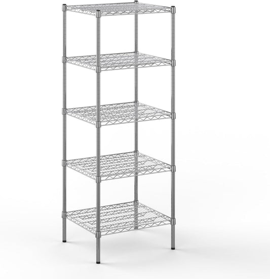 21" Deep x 24" Wide x 64" Height Wire Shelving Kit | 5-Tier | NSF Commercial Storage Rack Unit