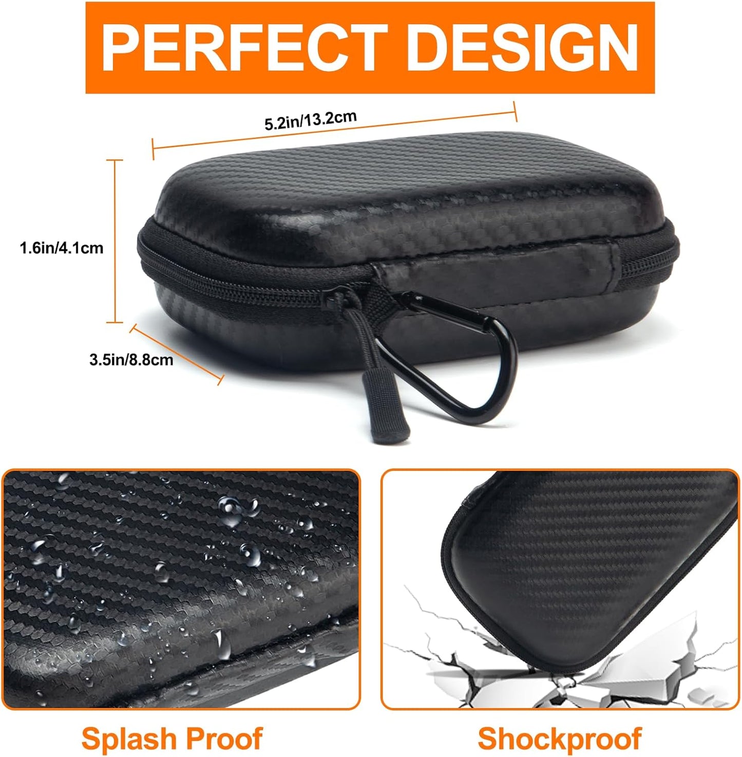 Hard Case for SanDisk Extreme Pro/SanDisk Extreme Portable External SSD 1TB 2TB 4TB 500GB 8TB, Travel Case Protective Cover Storage Bag,Memory Card SD SDXC SDHC Card Storage Holder Organizer(Box Only)