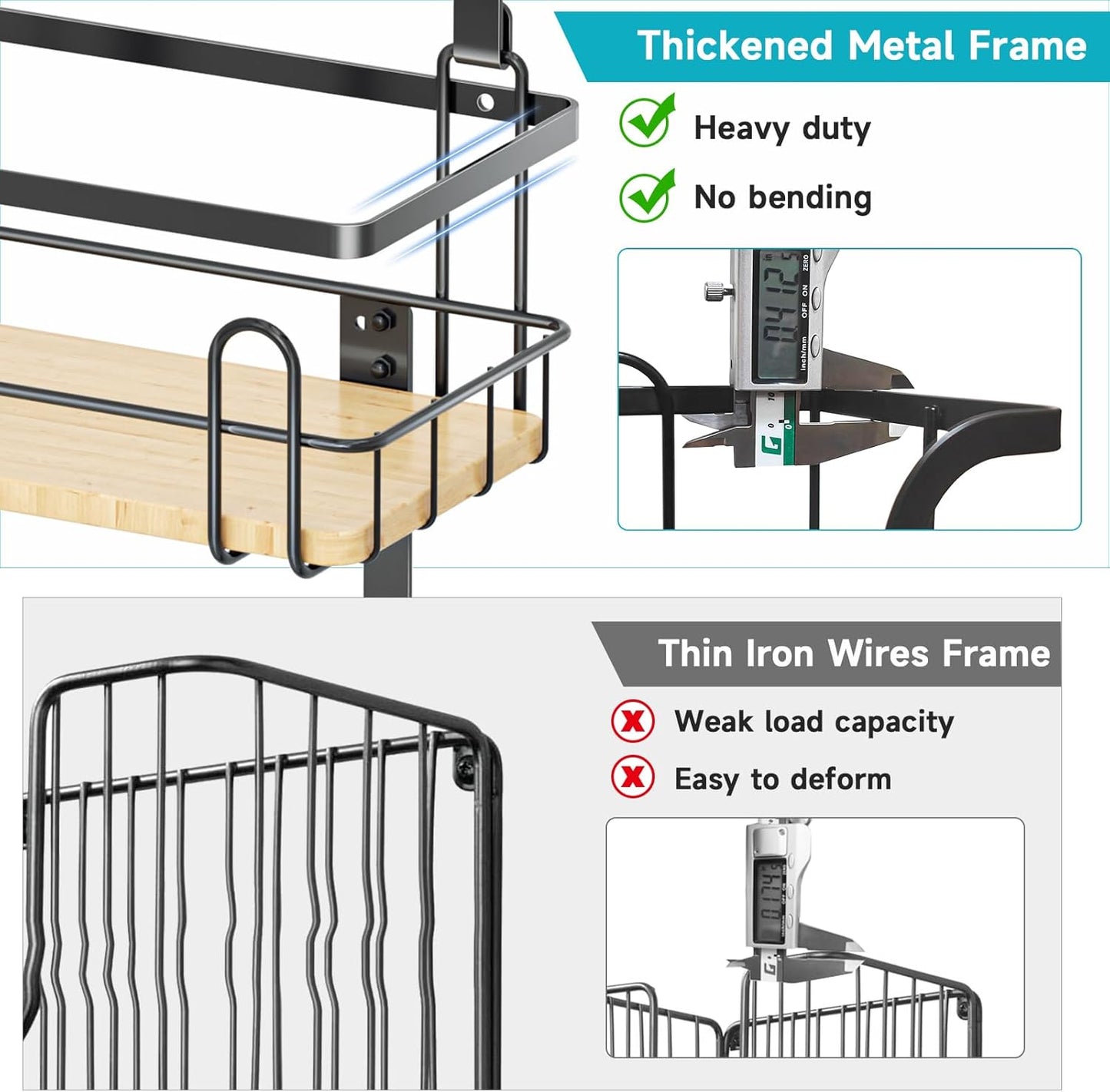 Ironing Board Holder Wall Mount, Over The Door Ironing Board Hanger with Storage Basket, Iron Holder for Hotel Rooms, Home Laundry Rooms, Utility Rooms, Closets (Black)