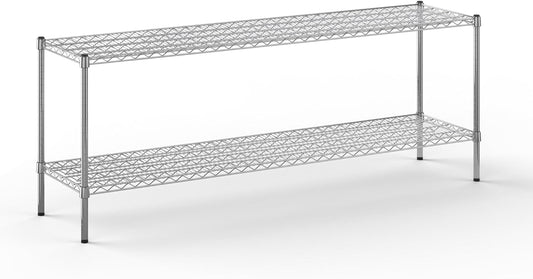 18" Deep x 72" Wide x 27" Height Wire Shelving Kit | 2-Tier | NSF Commercial Storage Rack Unit