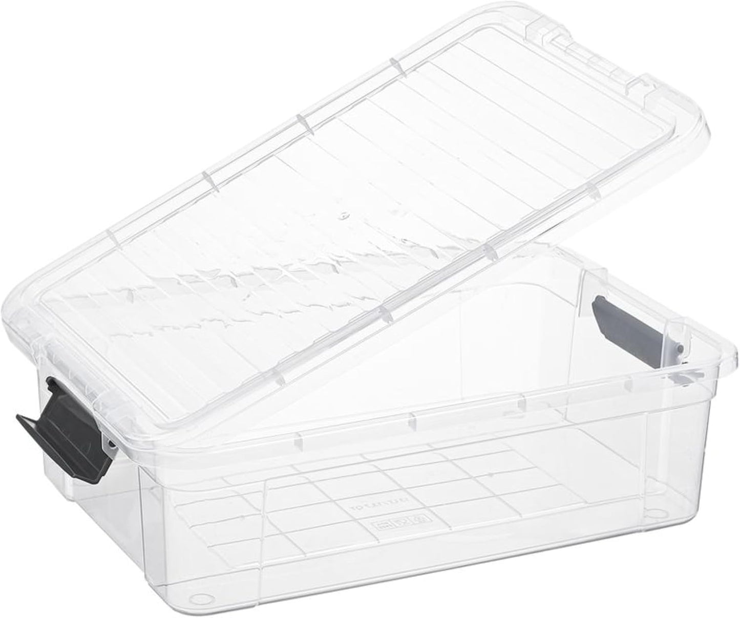 Superio Clear Storage Boxes with Lids, 13.7 Quart Plastic Container Bins for Organizing, Stackable Crates, BPA Free, Non Toxic, Odor Free, Organizers for Home, Office and Dorm, 6 Pack