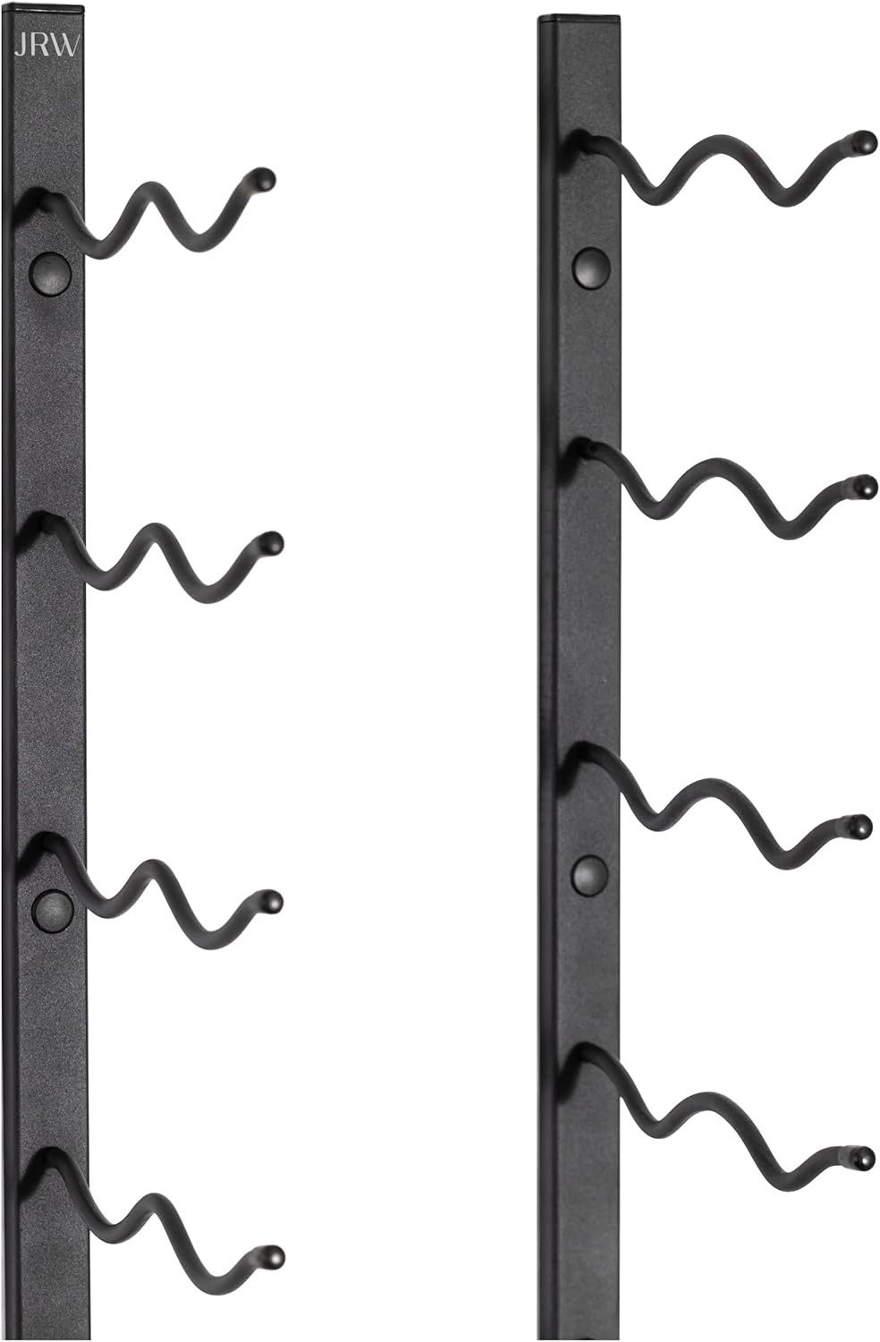 Jagged Ridge Wine Rooms - Premium Wall Mounted Metal Wine Rack - 24 Wine Bottles Holder - Modern Wine Rack, Matte Black - Space Saving for Home, Kitchen, Bar - Designed in Canada by Wine Enthusiasts