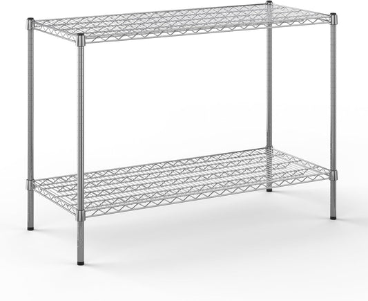 21" Deep x 48" Wide x 34" Height Wire Shelving Kit | 2-Tier | NSF Commercial Storage Rack Unit