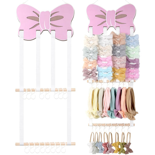 POVETIRE Headband Holder - Bow Hair Accessories Organizer, Storage Wall Hanging Display for Nursery, Toddler Girls Room