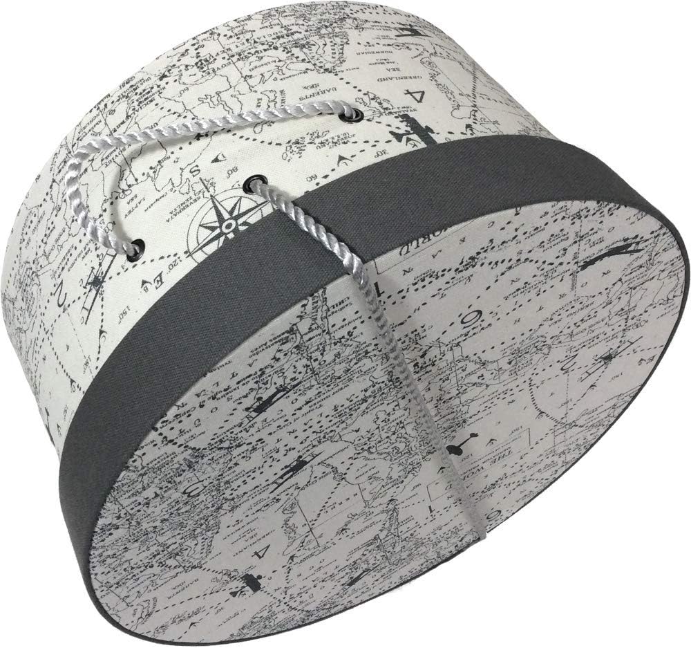 Sarah's Hat Boxes Classic Travel Hat Box – 14.75" x 7.5" (Dia. x Ht.) Handmade in USA – Odorless Non-Toxic Adhesive, Cording Handle – Premium Storage for Hats & Accessories