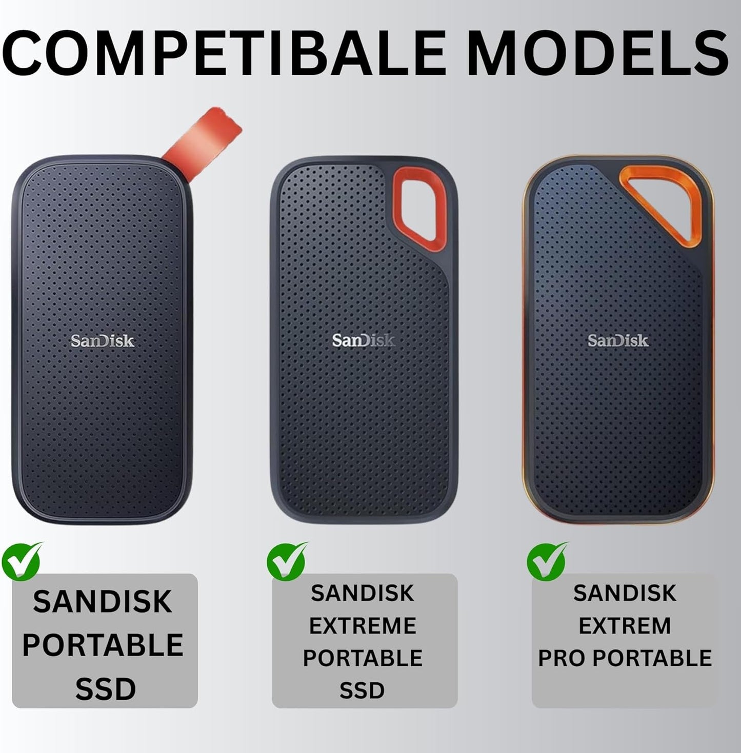 Hard Case Compatible with SanDisk Extreme Pro/SanDisk Extreme Portable External SSD 500GB 1TB 2TB - Small Protective Case - Soft Lining MaterialHard Drive Case for Flying or Outdoor Activities