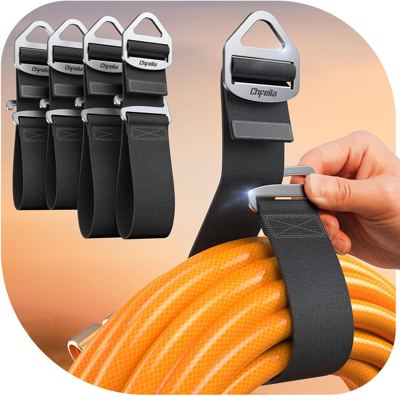 Stocking Stuffers for Men 2025, One Hand Operate [1s Tighten by Gravity] Extension Cord Holder Organizer, Hose Rope Storage Straps, Garage Organization Gadgets Tools, Christmas Gifts for Adults