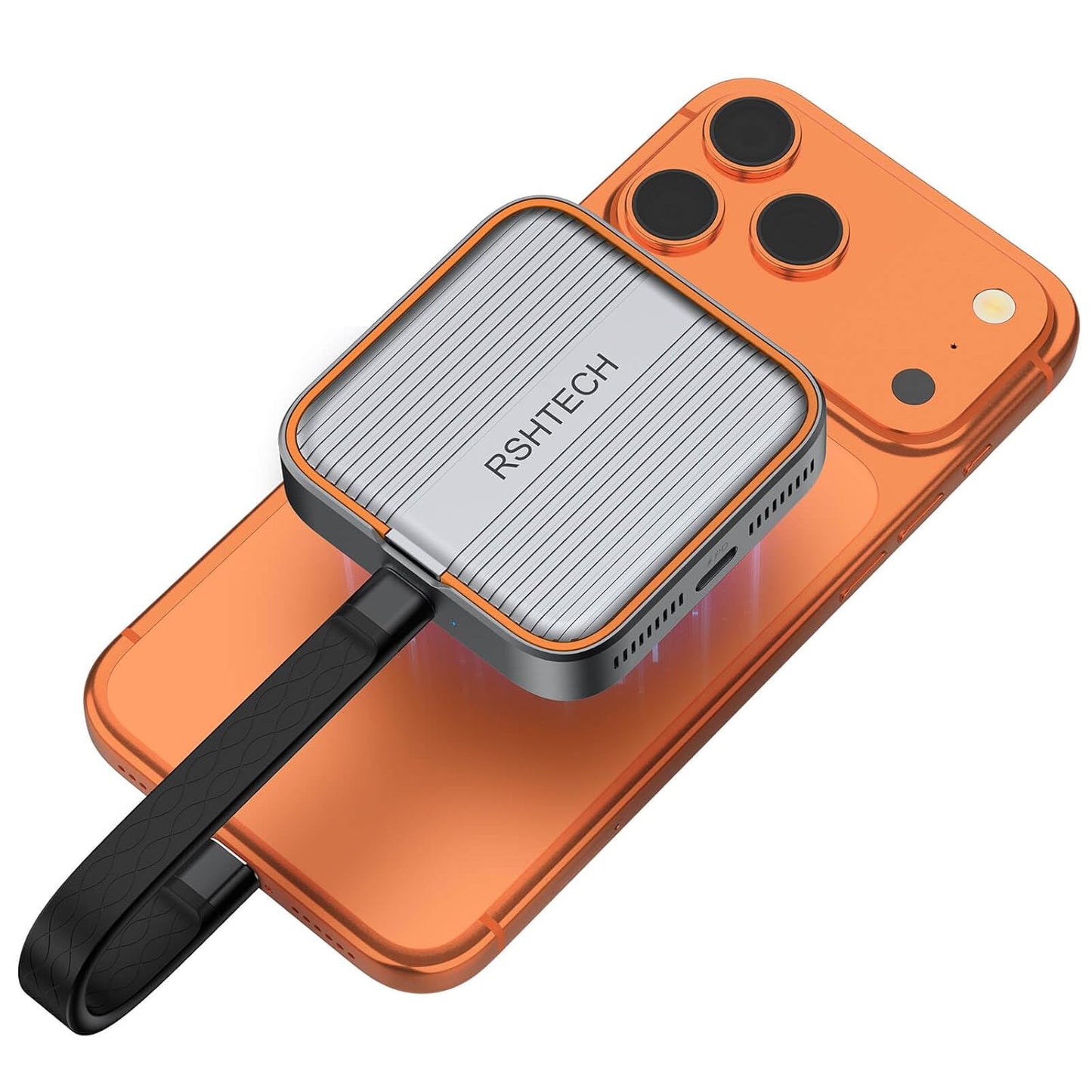 RSHTECH Magnetic M.2 NVMe SSD Enclosure 10Gbps USB C 3.2 to NVME Adapter Support PD 100W and SSD Size 2230/2242 B+M M-Key for iPhone 16 15 Pro/Pro Max/Plus ProRes, iPad Pro and More