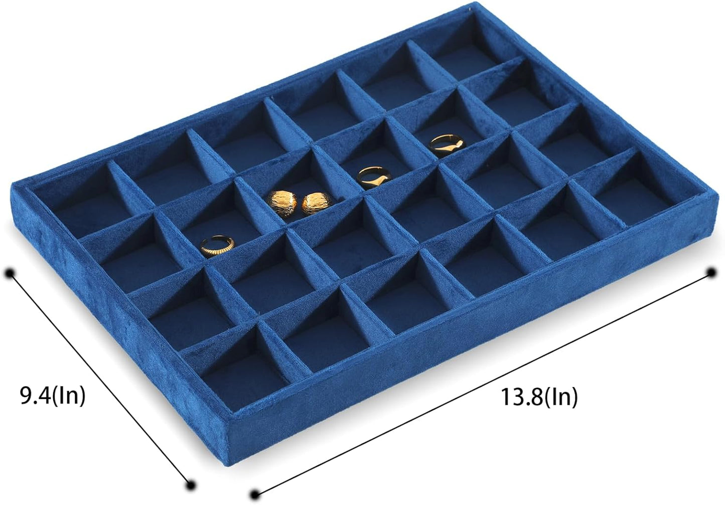 Earring Organizer Tray, Velvet Jewelry Trays，Premium Rock Organizer,Luxury Earring Storage,Blue Earring Case