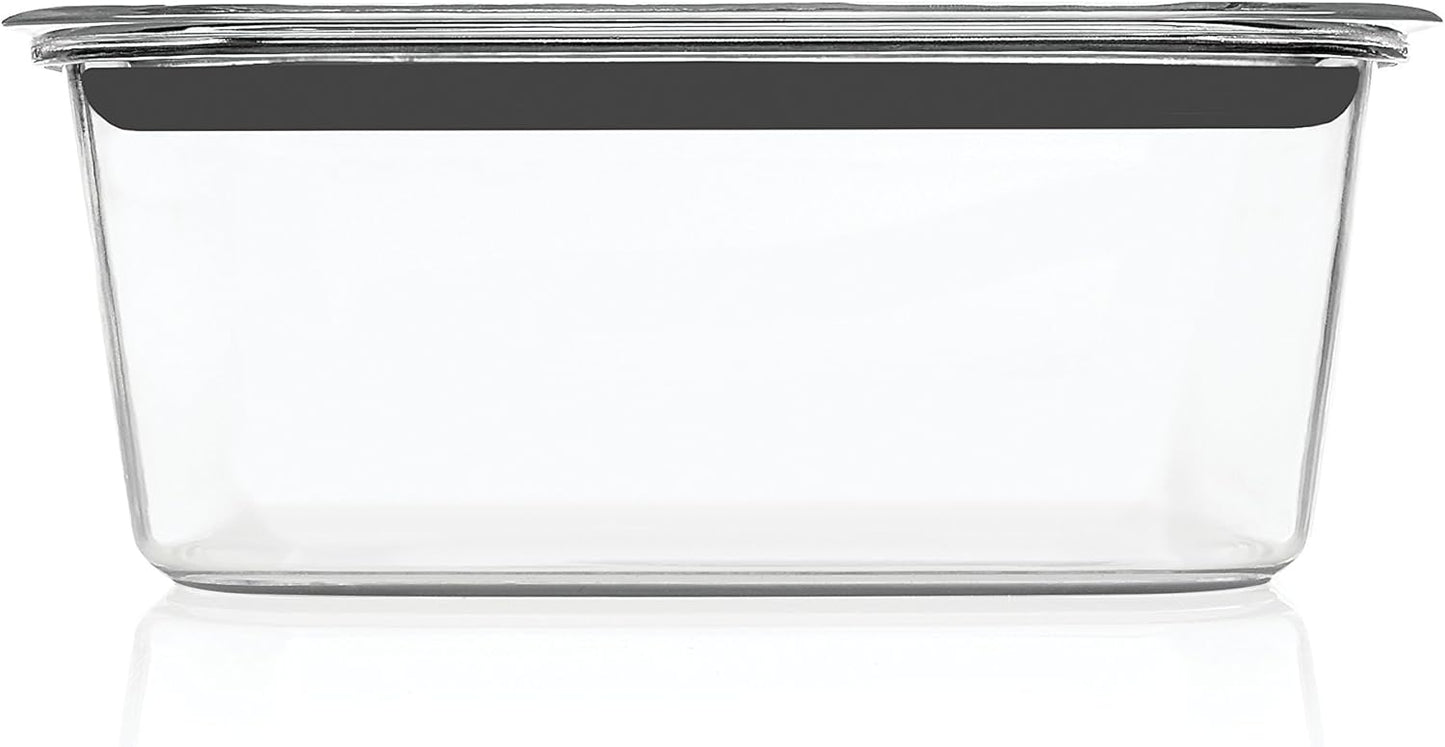 Rubbermaid Brilliance Food Storage Container, Large, 9.6 Cup | Clear | Pack of 2