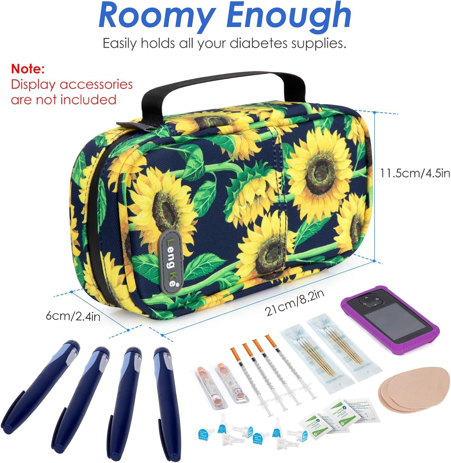 YOUSHARES Insulin Cooler Travel Case - Travel Medicine Cooler Bag for Insulin and Diabetes Supplies Travel, Insulin Case with 2 TSA Approved Gel Ice Pack