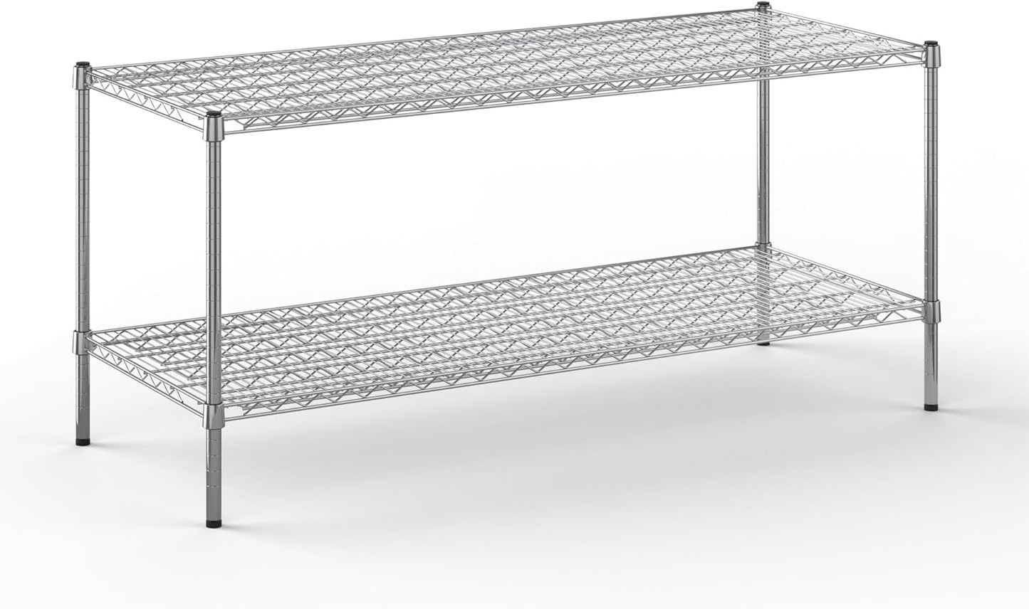 24" Deep x 60" Wide x 27" Height Wire Shelving Kit | 2-Tier | NSF Commercial Storage Rack Unit