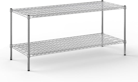 24" Deep x 60" Wide x 27" Height Wire Shelving Kit | 2-Tier | NSF Commercial Storage Rack Unit