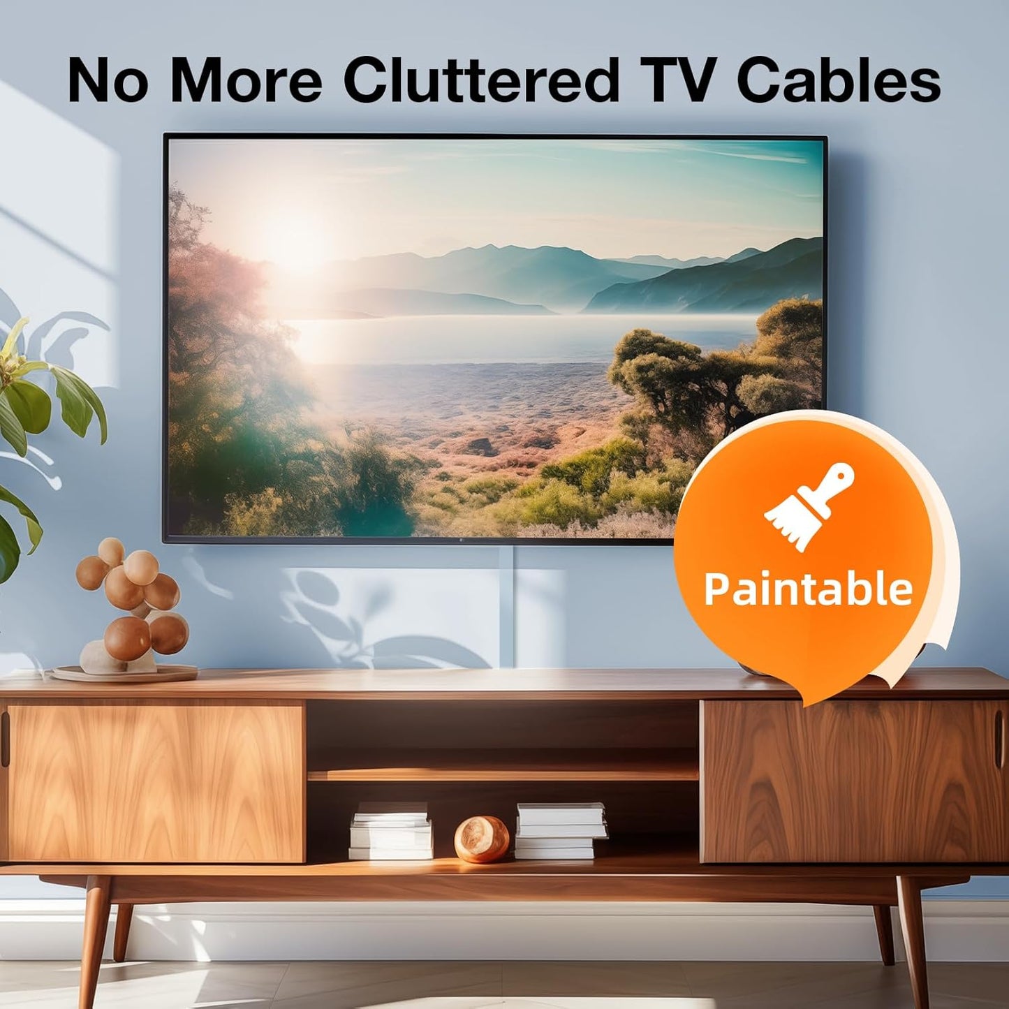 Delamu 157in Cord Hider, Cord Cover Wall Cable Management, Paintable Wire Cover for Cords, Cable Hider Raceway Kit, Cable Cover Concealer, Wire Hiders for TV on Wall, 10 X L15.7 W1.18 H0.6in, Black