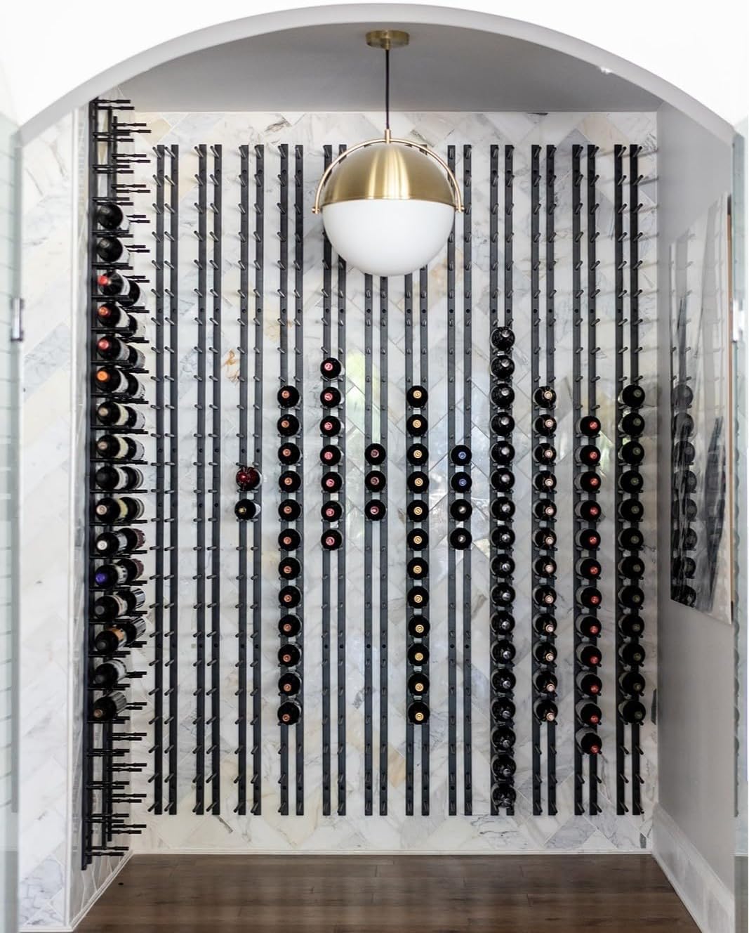 Ultra Wine Racks Cork-Out Wall Mounted Wine Rack (4 Foot, Matte Black, 12 Bottles) Modern & Minimalist Metal Wine Storage for Home Bar, Kitchen, Dining Room, Wine Cellar