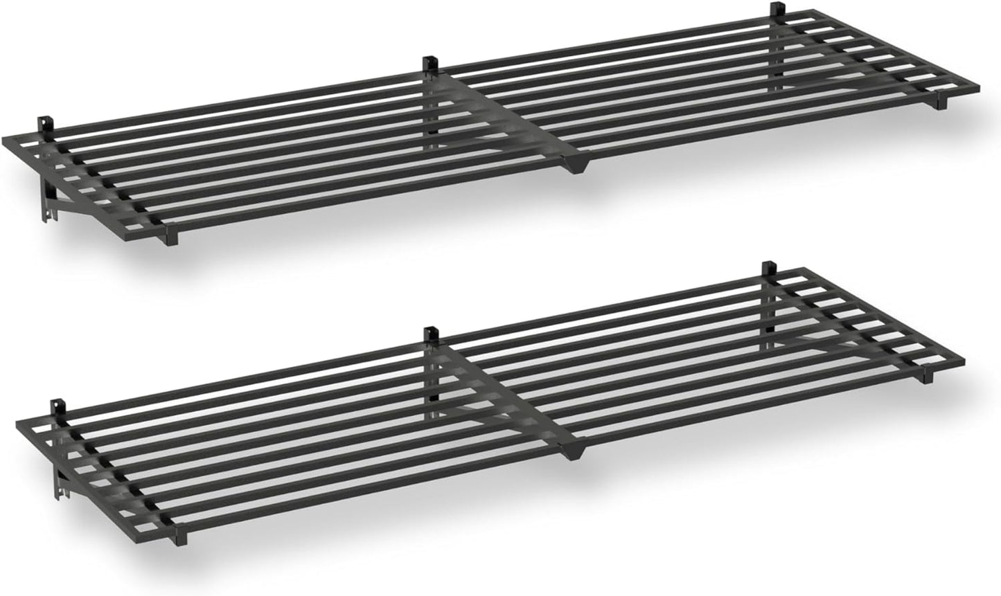 StoreYourBoard Heavy Duty Garage Shelf Wall Mount 2ft x 6ft – Wall-Mounted Shelving for Storage & Organization – Heavy Duty Garage Shelves for Tools, Bins, & Equipment – Holds 500 lbs - Black