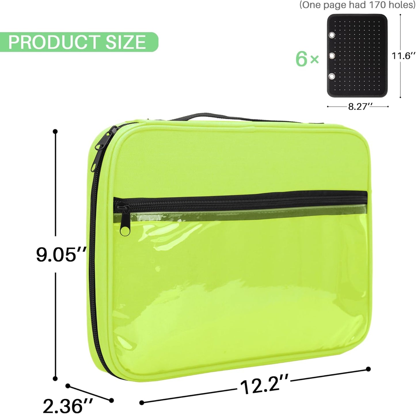 Enamel Pin Display Pages Pin Carrying Case, Pins Collection Storage Organizer Case, Travel Brooch Pin Display Bag (Pins Not Included)