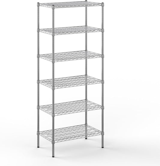18" Deep x 30" Wide x 74" Height Wire Shelving Kit | 6-Tier | NSF Commercial Storage Rack Unit