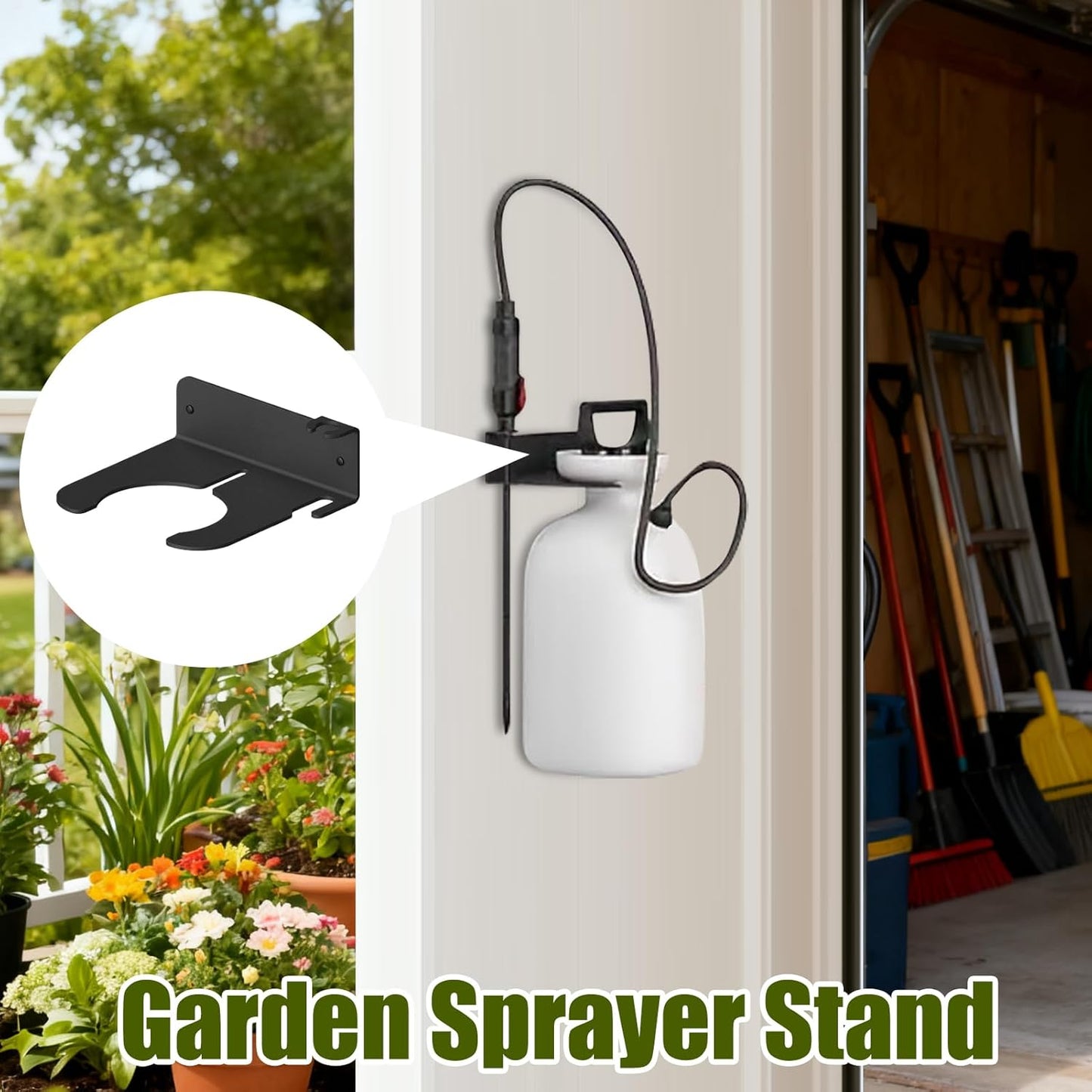 Spray Bottle Holder | Pump Sprayer Storage Shelf | Wall-Mounted Garden Tool Organizer,for Yards Porches Gardens Lawn Party Indoor Outdoor Balconies