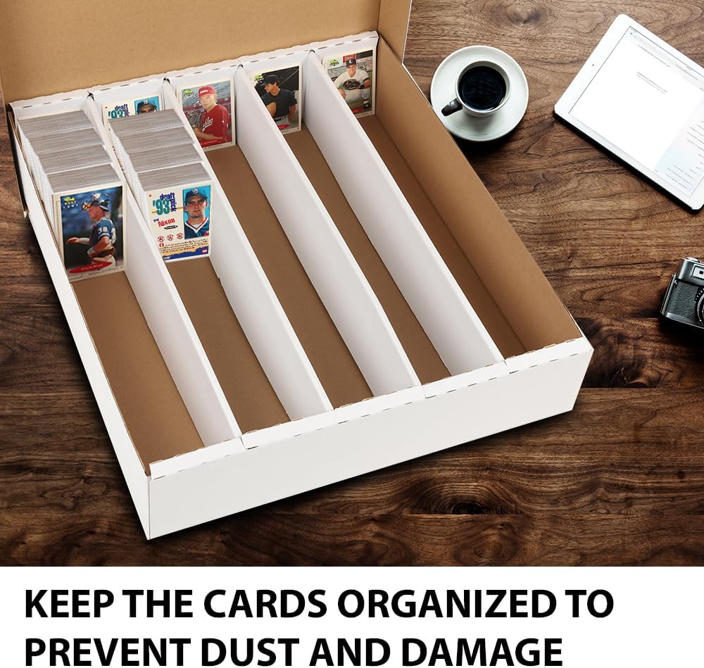 GRAND ORANGE 5000 Count Card Storage Box Full Lid Trading and Gaming Card Storage Box Sports Card Storage Boxe for Pokemon MTG Card Holders Collector Box Card Box Organizer