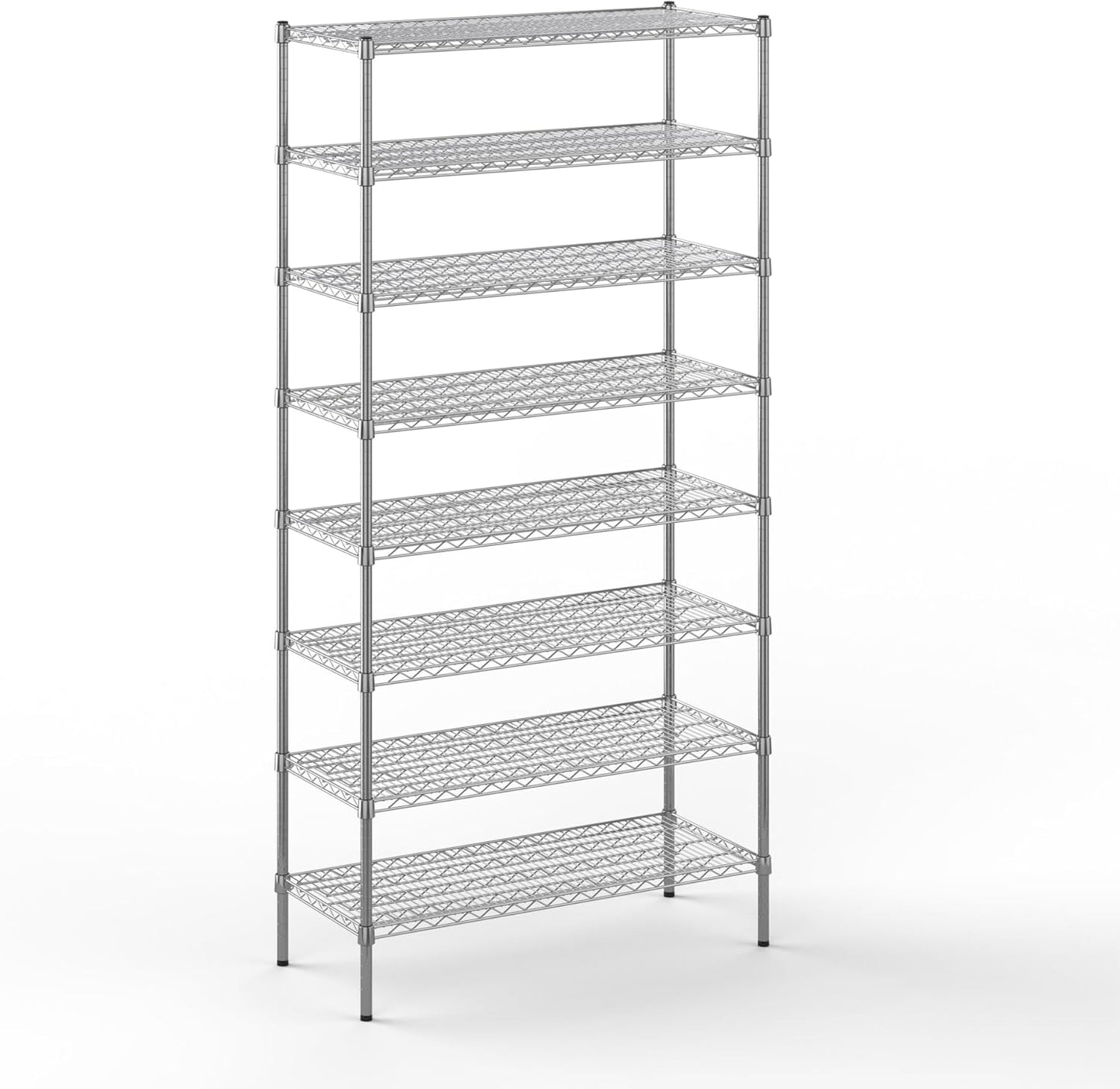 18" Deep x 42" Wide x 86" Height Wire Shelving Kit | 8-Tier | NSF Commercial Storage Rack Unit