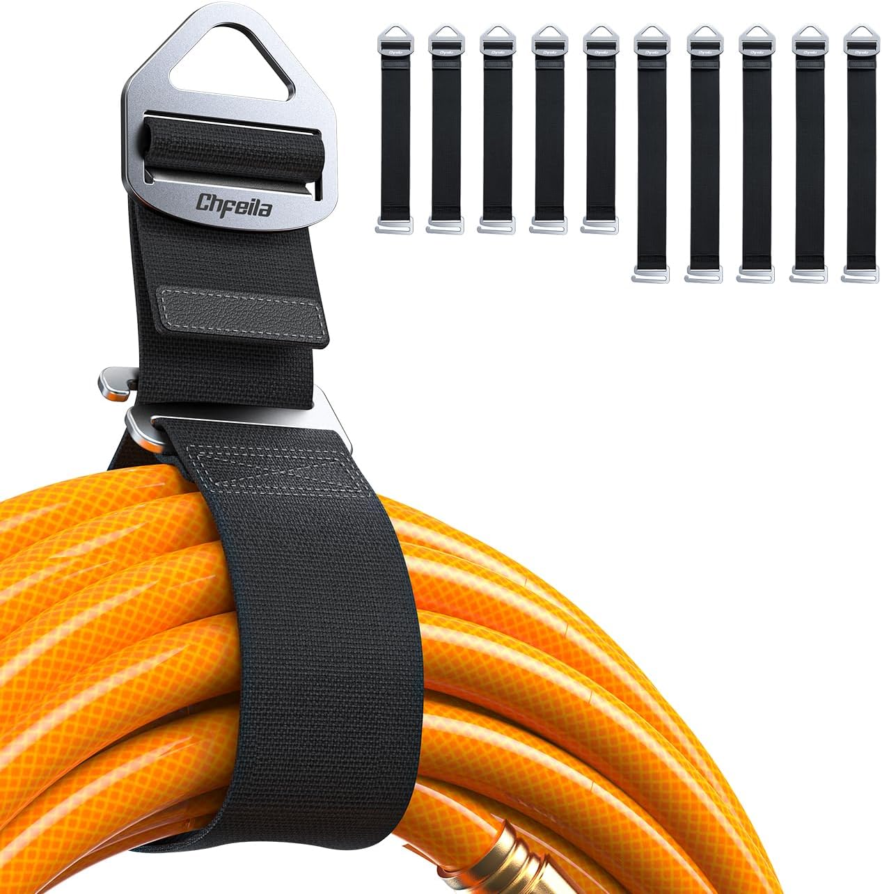 2025 Stocking Stuffers for Men, 10 Pack One Hand Operate Gravity Tighten Extension Cord Holder Organizer, Hose Rope Storage Straps, Workshop Garage Organization Gadgets Tools, Christmas Gifts for Dad