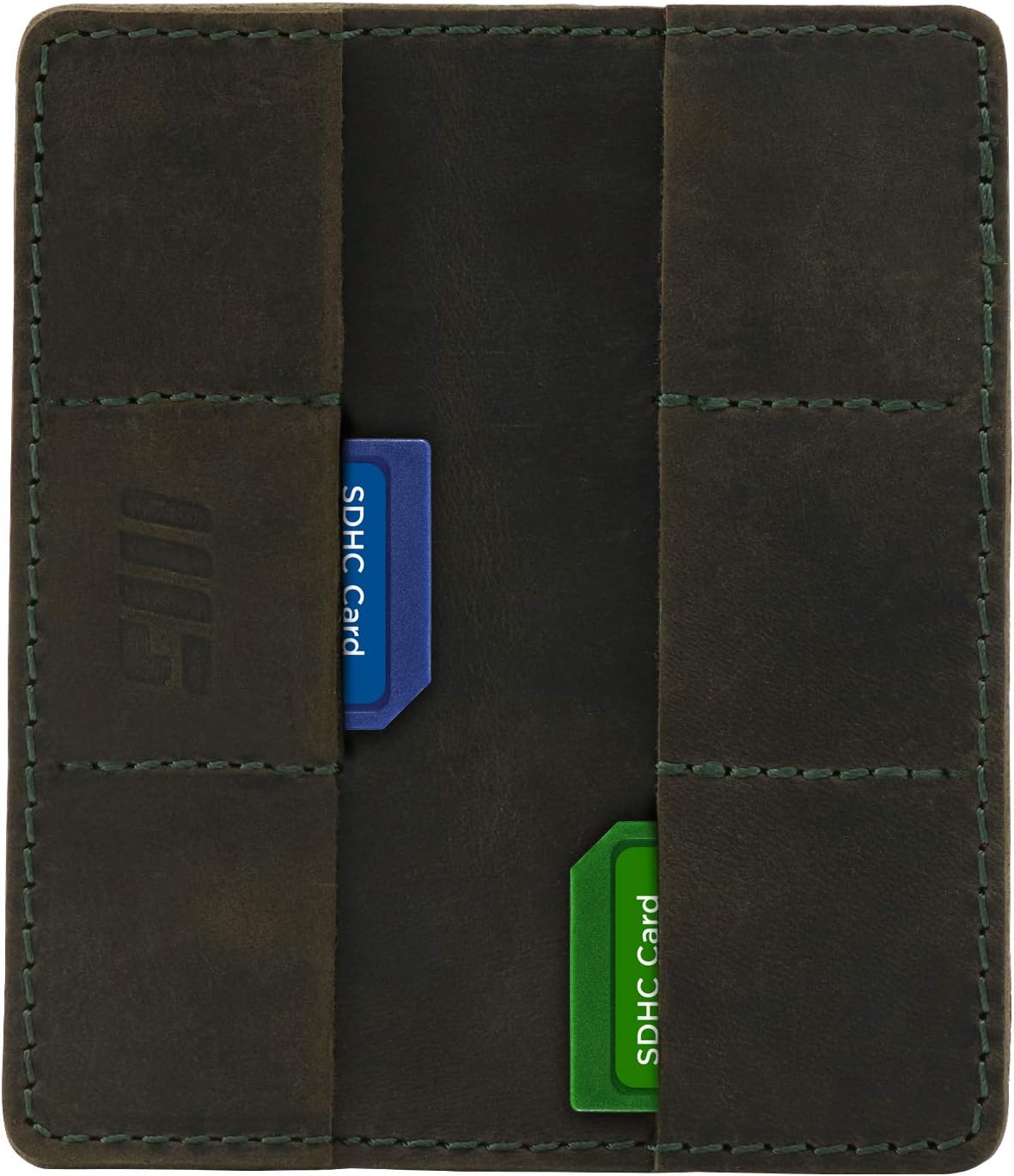 MegaGear Leather SD Card Holder with 12 Card Slots