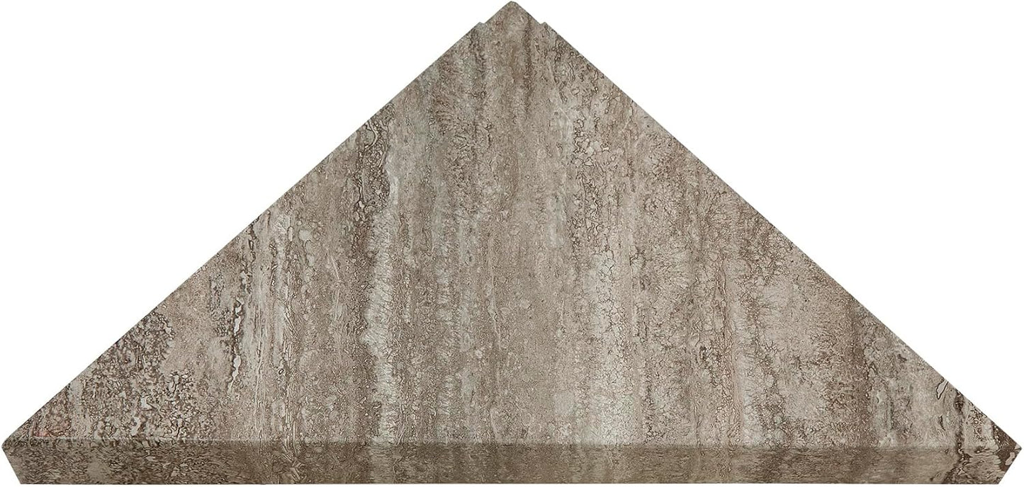 Palisade Vinyl Waterproof Corner Shower Shelf in Grecian Earth