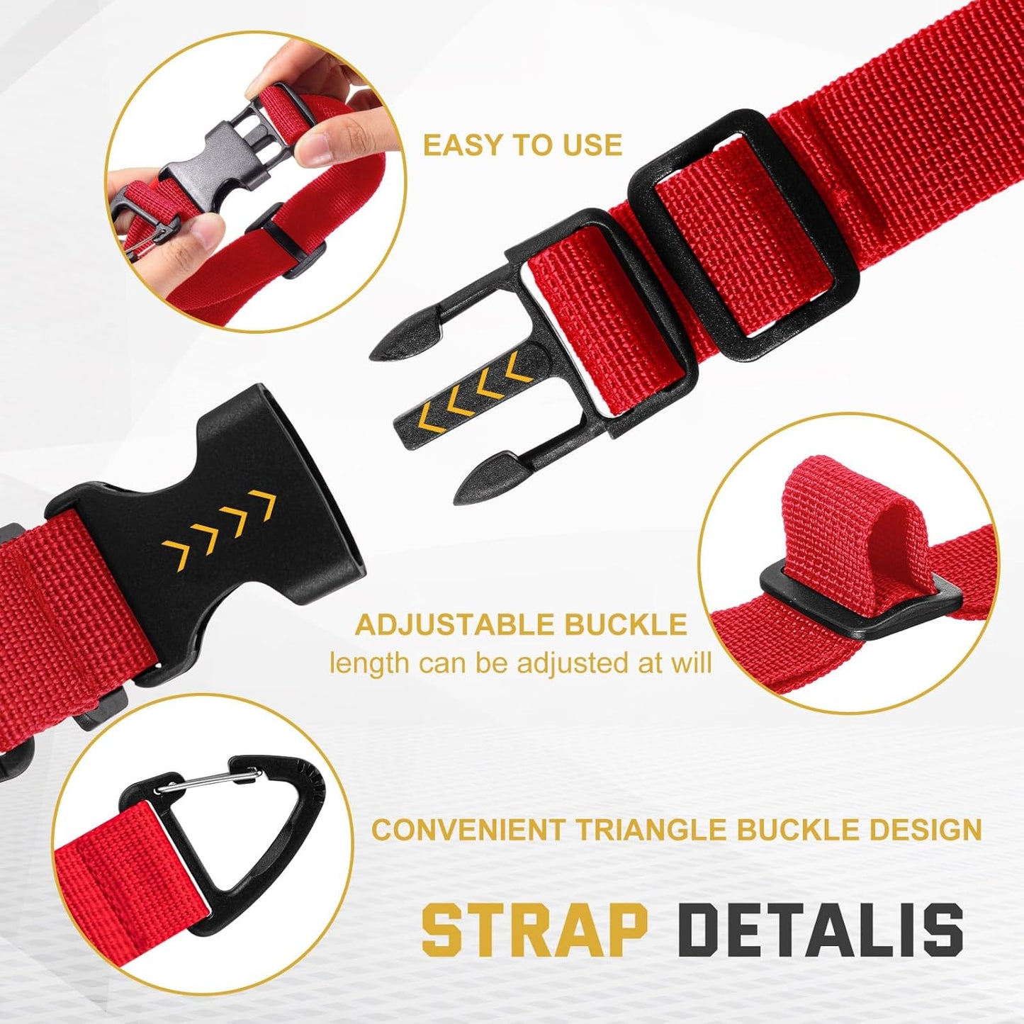 6 Pack 17 Inch Adjustable Extension Cord Holder Organizer with Triangle Clips for Garage Organization and Storage Heavy Duty Extension Cord Hanger for Men Workshop (Red & Blue & Yellow)