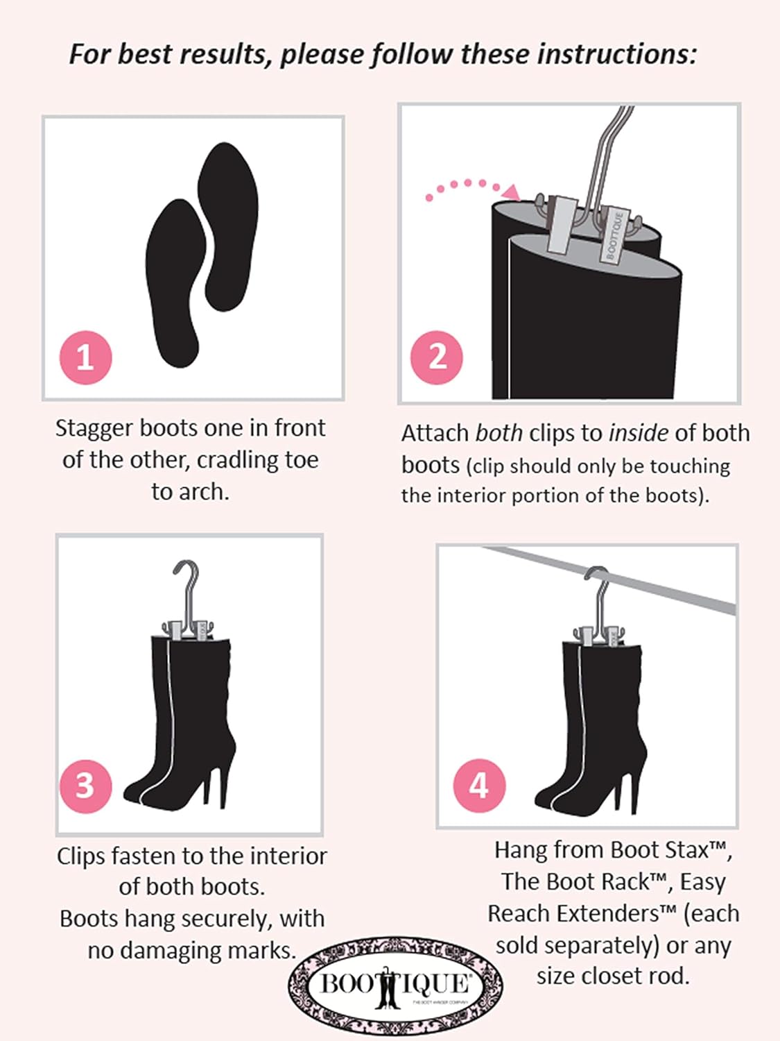 Original Boot Hanger - Space Saver; Shoe Storage; Winter (Set of 3)